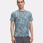 Vêtements Under Armour Under Armour Launch Elite Print Maillot De Course Hommes-Bleu Petrol, Bleu Gris