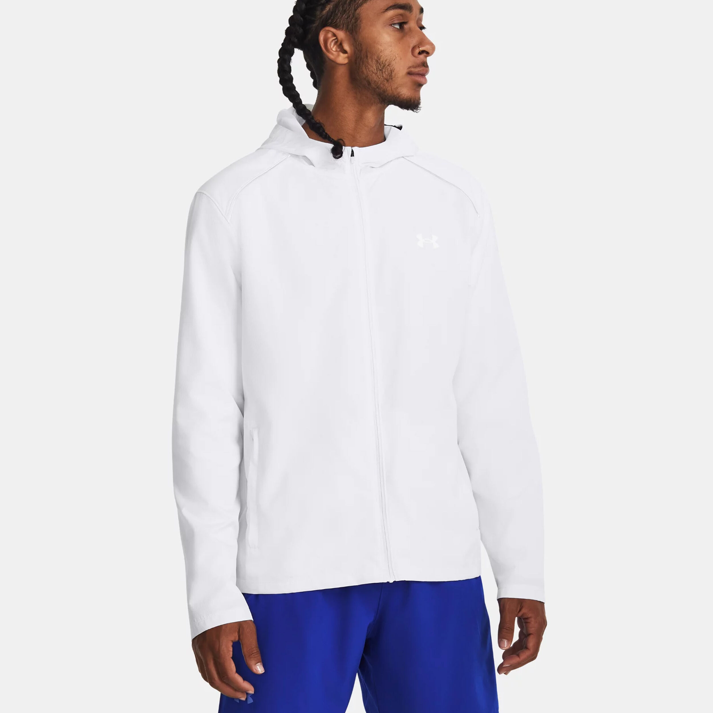 Acheter Under Armour Storm Run Hooded Veste Running Hommes Blanc en ligne Running Point FR