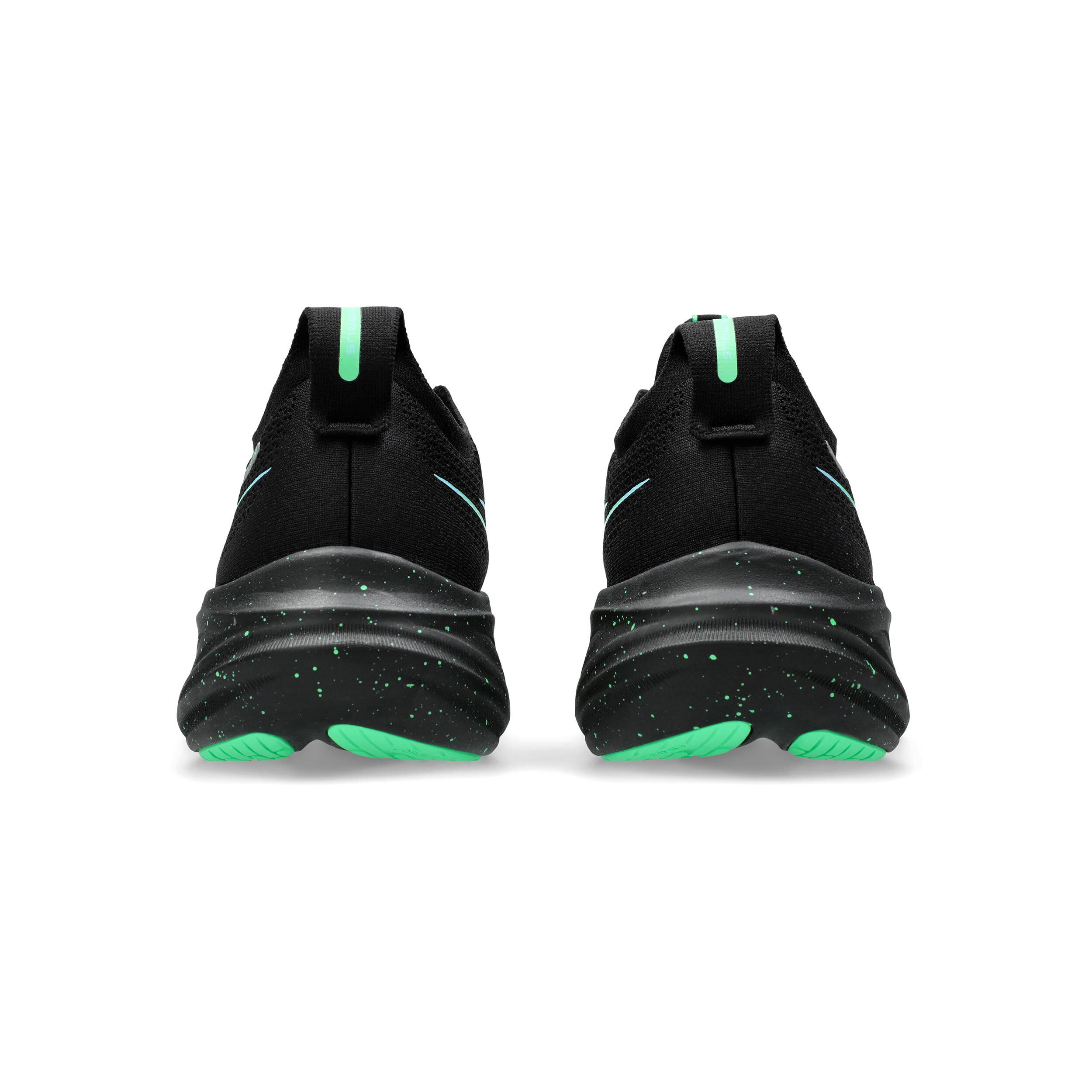 Gel Nimbus 26 Chaussure De Running Sans Stabilisateurs Hommes Noir Vert Fluo