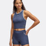 Run 96 D&eacute;bardeur Tank Top Femmes-Bleu Fonc&eacute;,Blanc