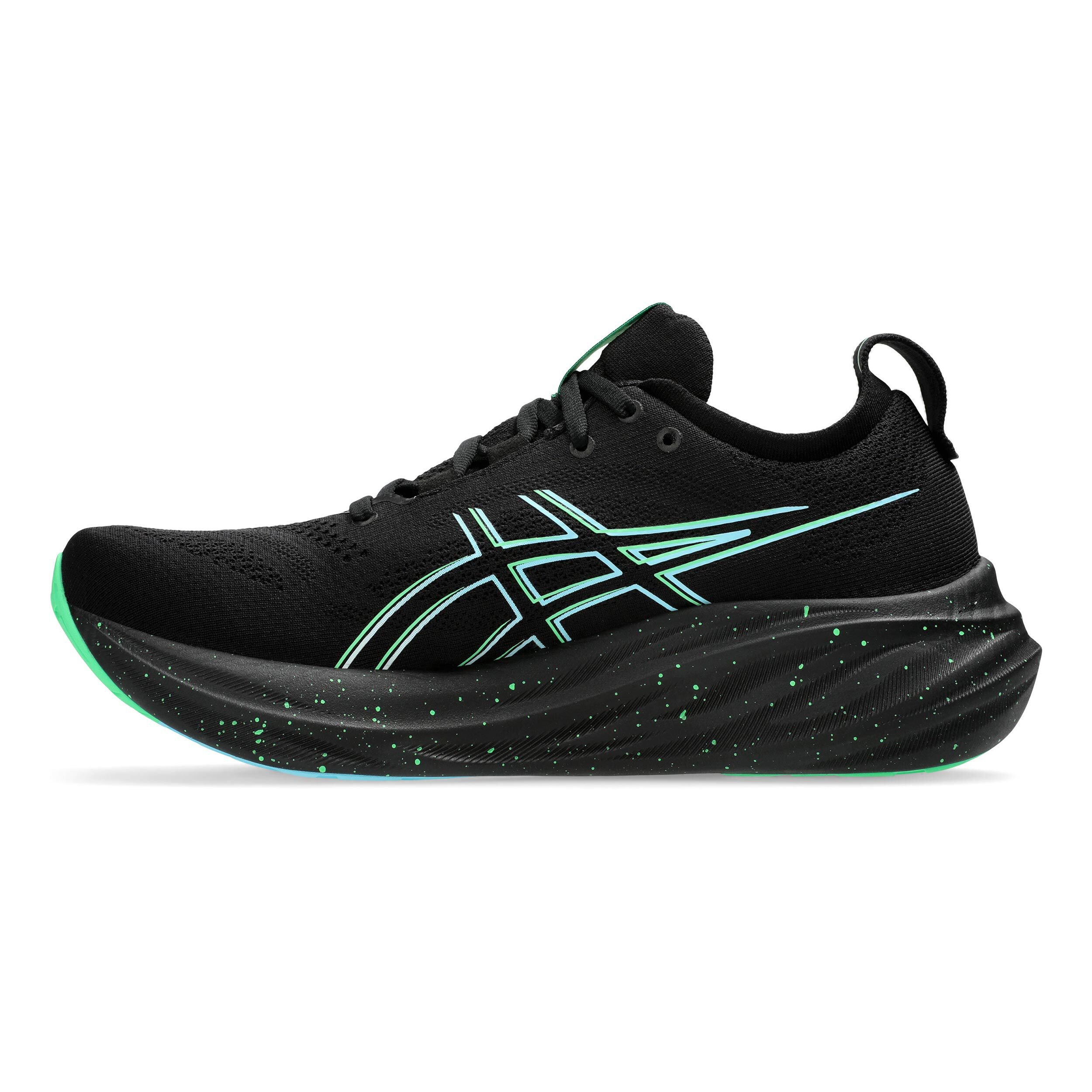 Acheter ASICS Gel Nimbus 26 Chaussure De Running Sans Stabilisateurs Hommes Noir Vert Fluo en ligne Running Point FR