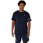 Vêtements ASICS ASICS Icon Maillot De Course Hommes-Bleu Foncé